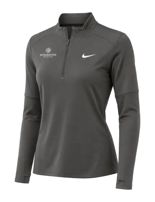 Nike Dark Grey Womens Dri-FIT Element 1/2-Zip Pullover w/Integration Health Logo