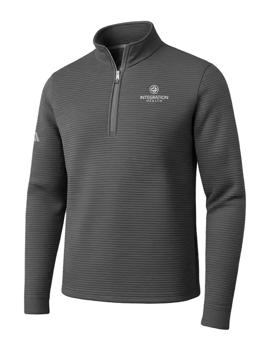 Adidas Medium Grey Spacer Quarter-Zip Pullover w/Integration Health Logo