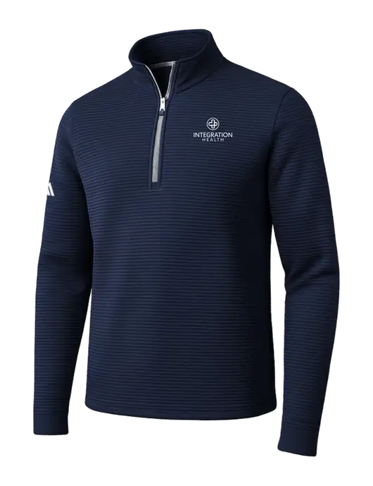Adidas Navy Spacer Quarter-Zip Pullover w/Integration Health Logo