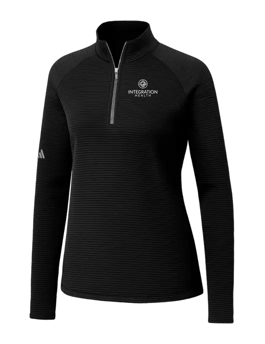Adidas Womens Black Spacer Quarter-Zip Pullover  w/Integration Health Logo