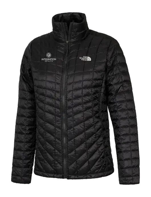 North Face Womens Black ThermoBall Trekker Jacket w/Integration Health Logo