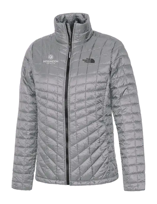 North Face Womens Medium Grey ThermoBall Trekker Jacket w/Integration Health Logo
